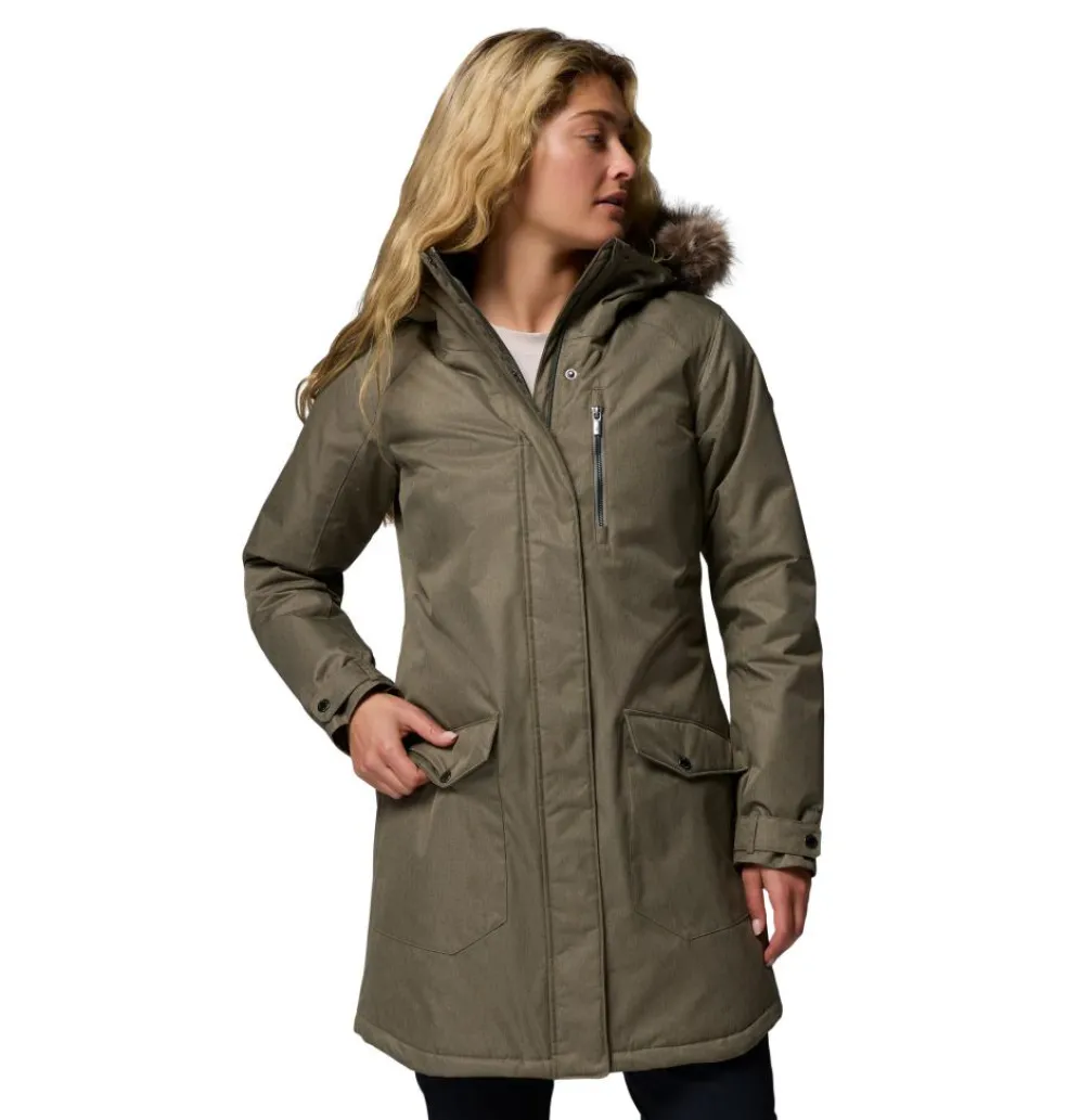 Columbia Suttle Mountain parka outdoor jack dames stone green