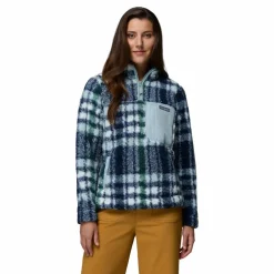 Columbia West bend II sweater dames crushed blue herringplaid