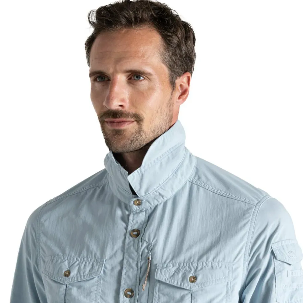 Craghoppers NosiLife Adventure III overhemd heren niagra blue