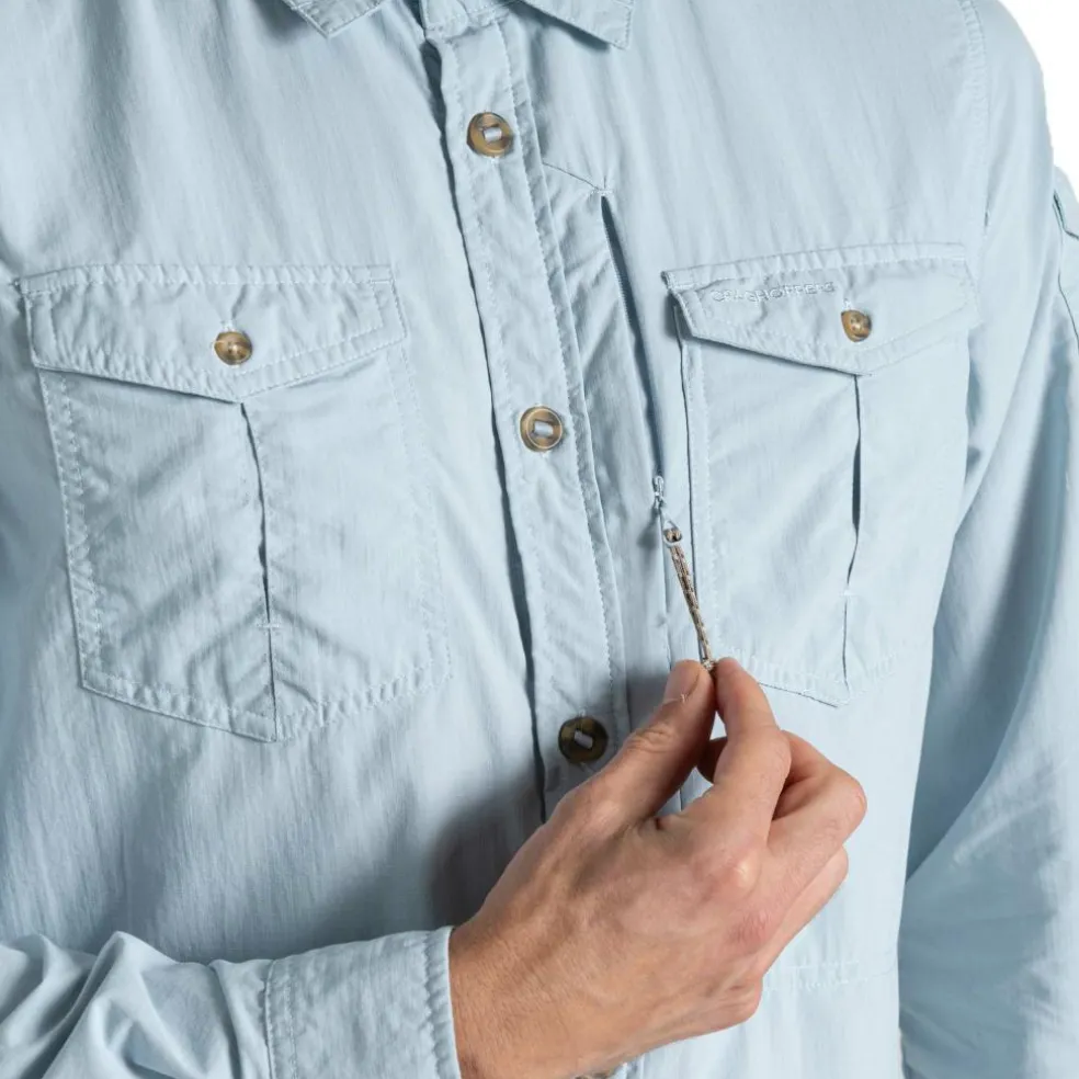 Craghoppers NosiLife Adventure III overhemd heren niagra blue