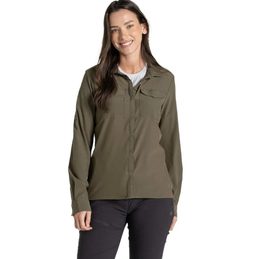 Craghoppers NosiLife Pro V blouse dames wild olive