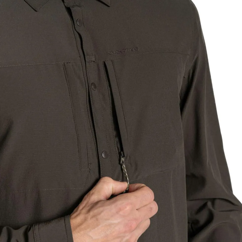 Craghoppers NosiLife Pro V overhemd heren woodland green