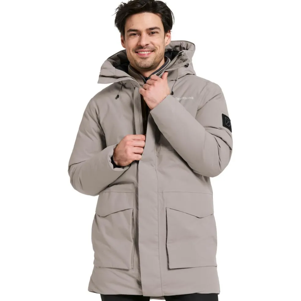 Didriksons Akilles parka outdoor jack heren ash brown