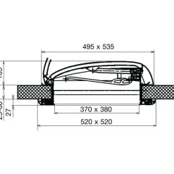 Dometic Mini Heki Style dakluik zonder permanente  ventilatie 25 - 42 mm