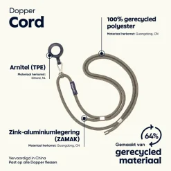 Dopper koord sandy black