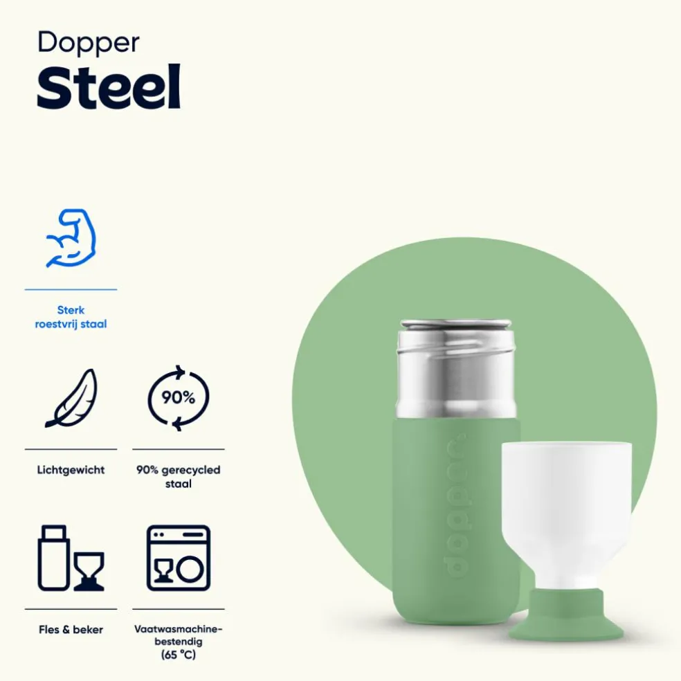 Dopper Steel drinkfles 350 ml fresh green