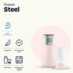 Dopper Steel drinkfles 350 ml soft pink