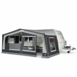 Doréma Monza 240 DeLuxe voortent 25 mm stalen frame  antraciet