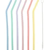 Dotz Gebogen Siliconen rietjes 6-pack multicolor