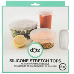 Dotz Siliconen vershouddeksels ø 6 - 21 cm transparant 6-pack