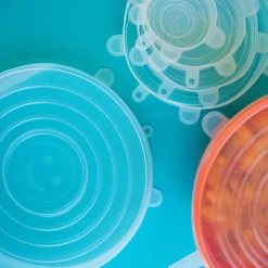 Dotz Siliconen vershouddeksels ø 6 - 21 cm transparant 6-pack