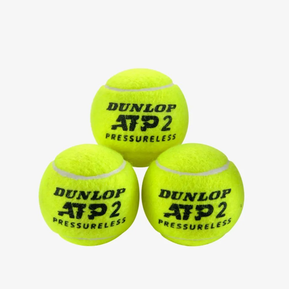 Dunlop ATP Pressureless tennisballen 3-pack geel