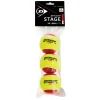 Dunlop Stage 3 Red tennisballen 3-pack rood geel