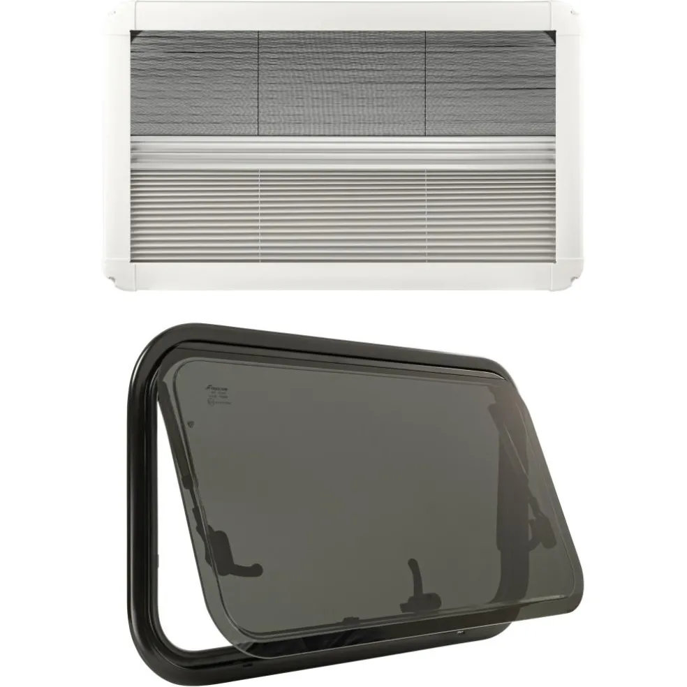 DWS Camping Klapraam getint inclusief combihor wit 900 x 450 mm