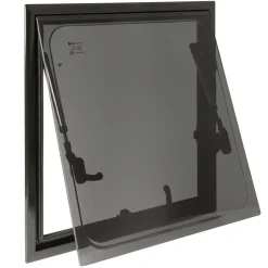 DWS Camping  Rechthoekig klapraam inclusief combihor zwart  500 x 500 mm