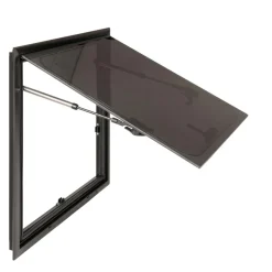 DWS Camping  Rechthoekig klapraam inclusief combihor zwart  500 x 500 mm