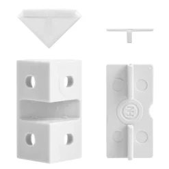 DWS Meubelverbinders 4 gaats wit per 10 stuks