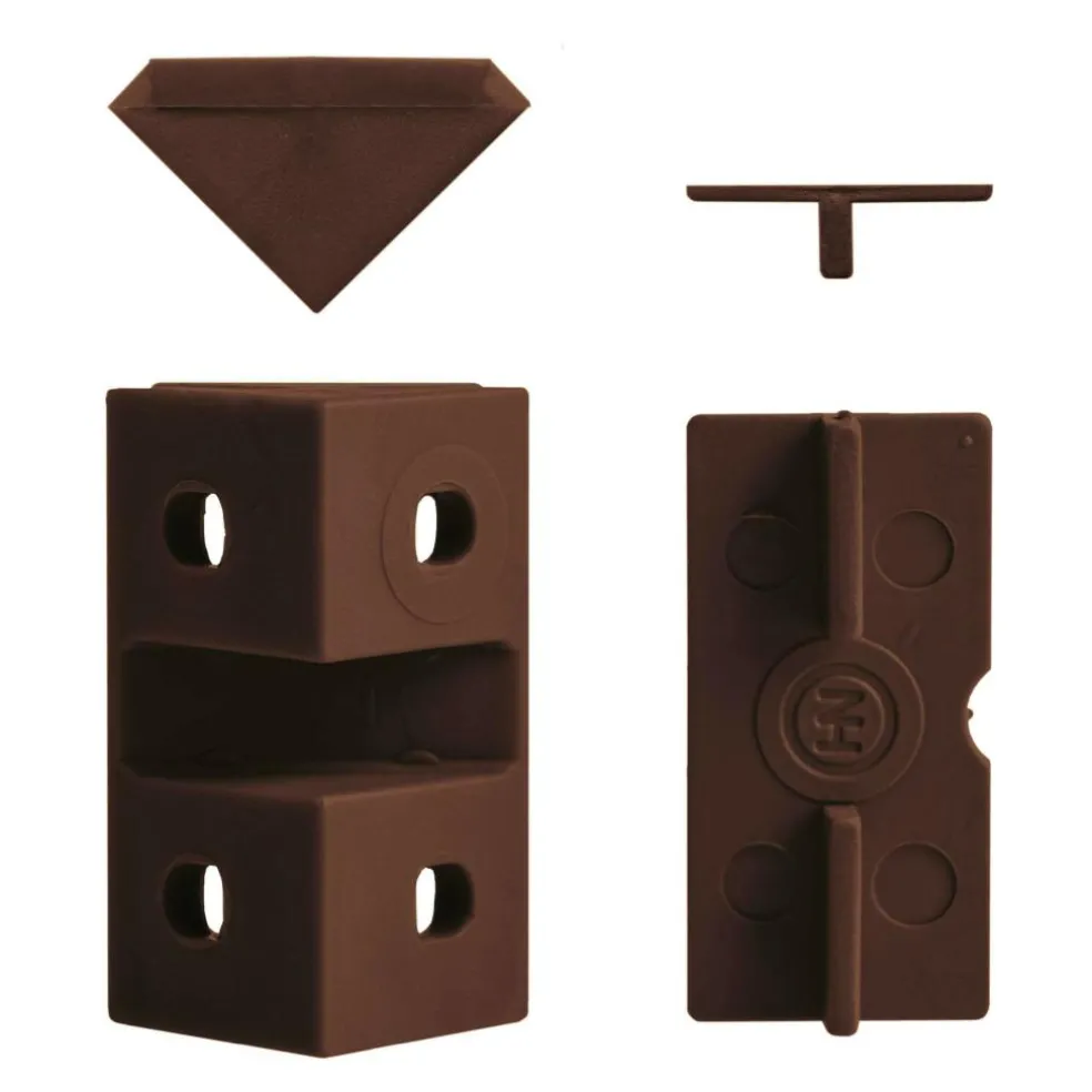 DWS Meubelverbinders 4 gaats bruin per 10 stuks