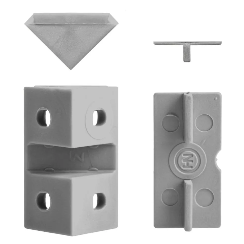 DWS Meubelverbinders 4 gaats grijs per 10 stuks