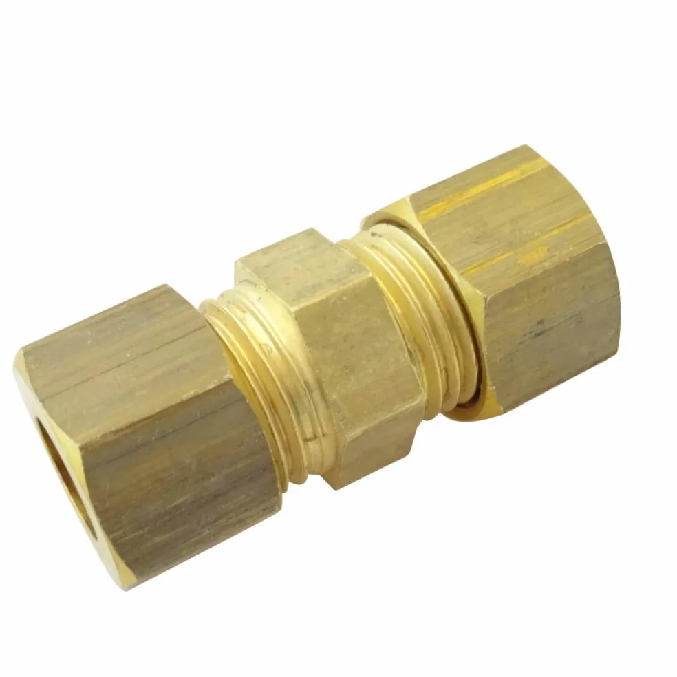 DWS rechte knelkoppeling 10 mm messing