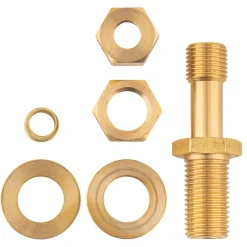 DWS Rechte schotkoppeling 8 mm  x 1/4 links  buitendraad messing