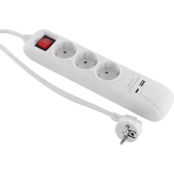 DWS 3-voudige stekkerdoos met USB A-C