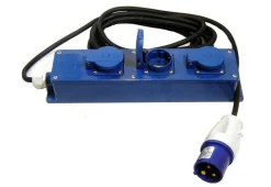 DWS 3-weg 230V CEE stekkerdoos 20 meter