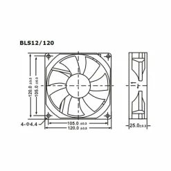 DWS 12x12 koelkast ventilator