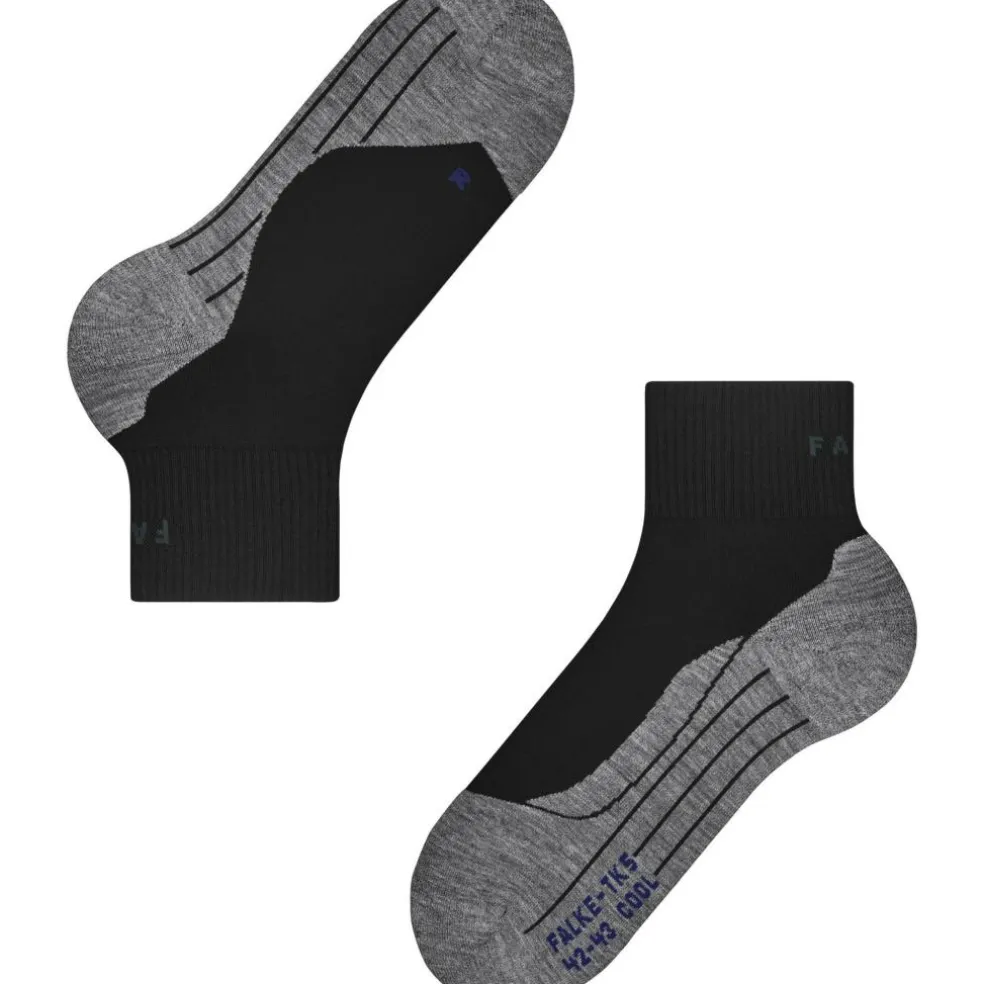 Falke TK5 Cool Short wandelsokken heren black mix