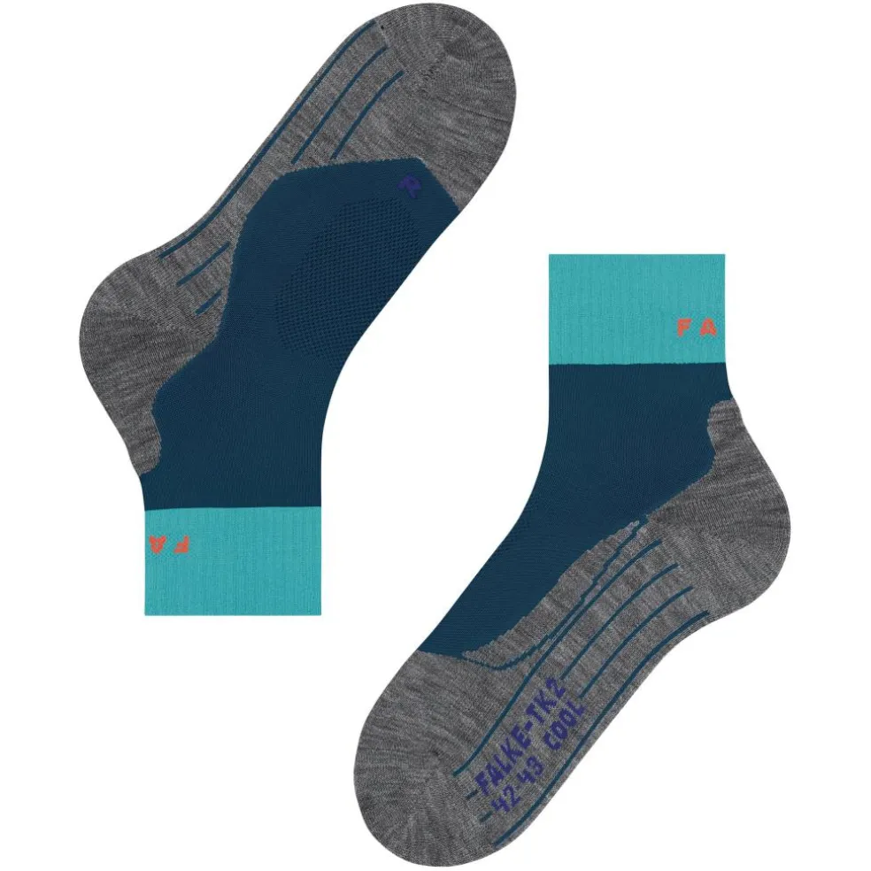 Falke TK2 Explore Cool Short wandelsokken dames blue pond