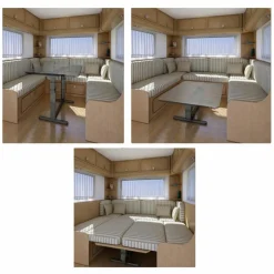 Fawo Krause tafelpoot 750 mm antraciet