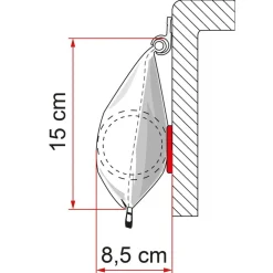 Fiamma Caravanstore 310 XL zakluifel - Royal Grey