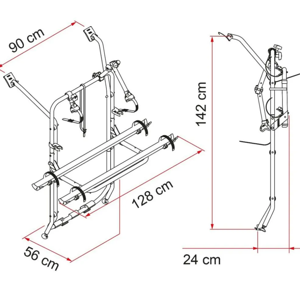 Fiamma Carry Bike Volkswagen T5 na 07 2003 fietsendrager black