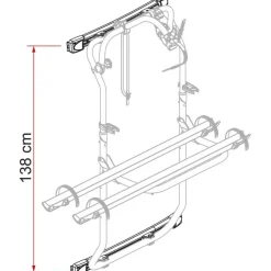 Fiamma Carry-Bike DJ fietsendrager bevestigingsset voor Sprinter 2006-2018 Crafter 2006-2016 aluminium