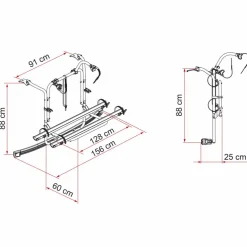 Fiamma Carry-Bike Ford Custom vanaf 2012 H1 fietsendrager  deep black