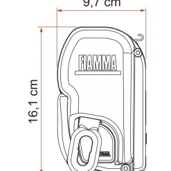 Fiamma F45 L 500 cassetteluifel polar white - Royal Grey