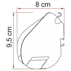Fiamma F35 Pro 220 cassetteluifel deep black - Royal Grey