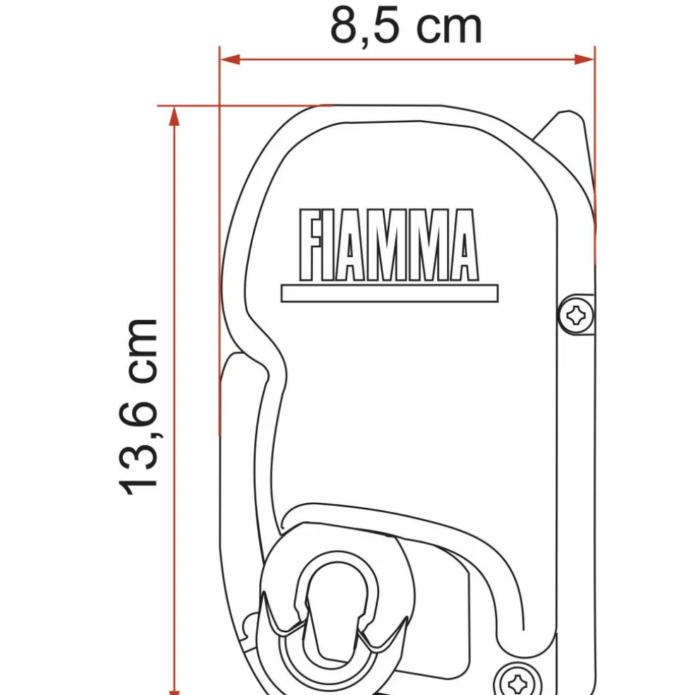 Fiamma F45 S 325 cassetteluifel deep black - Royal Grey