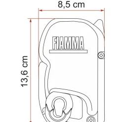 Fiamma F45 S 190 cassetteluifel titanium - Royal Grey