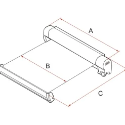 Fiamma F45 S 450 cassetteluifel deep black - Royal Grey
