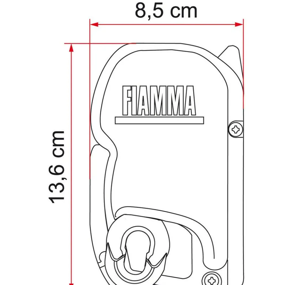 Fiamma F45 S 400 cassetteluifel deep black - Royal Grey