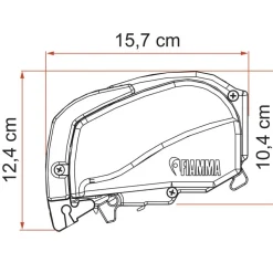 Fiamma F80L 500 cassetteluifel polar white - Royal Grey  V25