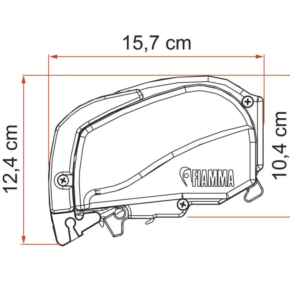 Fiamma F80L 500 cassetteluifel polar white - Royal Grey V25