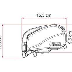 Fiamma F80s 400 cassetteluifel polar white - royal grey