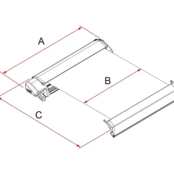 Fiamma F80s 400 cassetteluifel polar white - royal grey