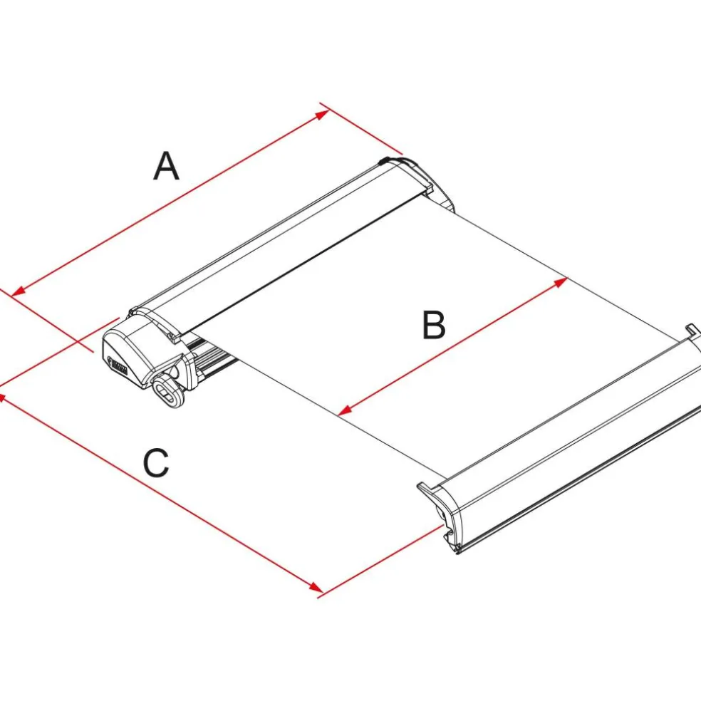 Fiamma F80s 425 cassetteluifel polar white - royal grey