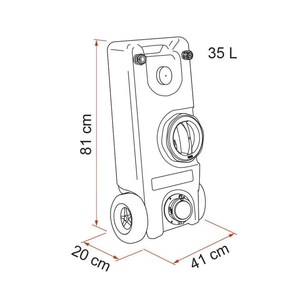 Fiamma Roll-Tank 40 W afvalwatertank 40 liter