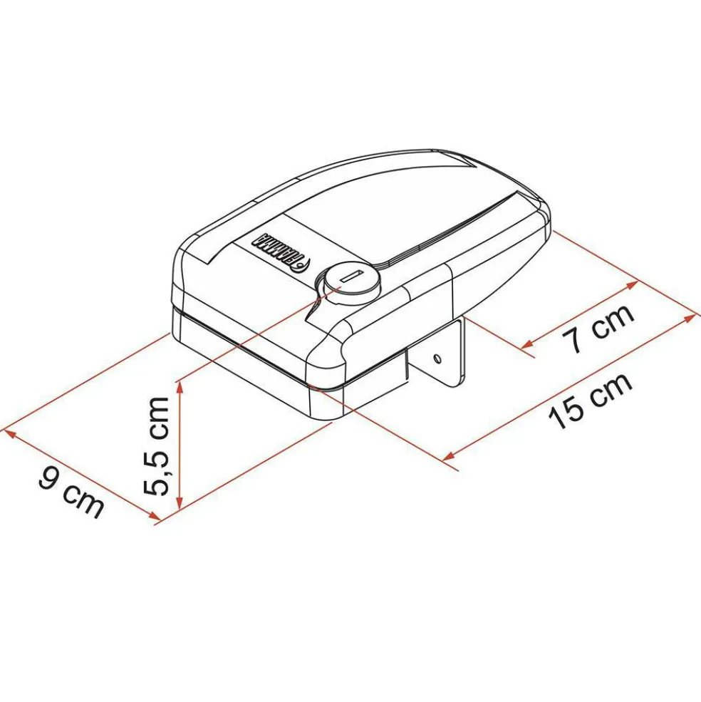 Fiamma Safe Door Frame 3 veiligheidsslot zwart
