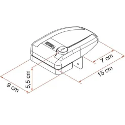 Fiamma Safe Door Frame veiligheidsslot grijs