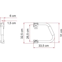 Fiamma Security veiligheidsbeugel 31 cm